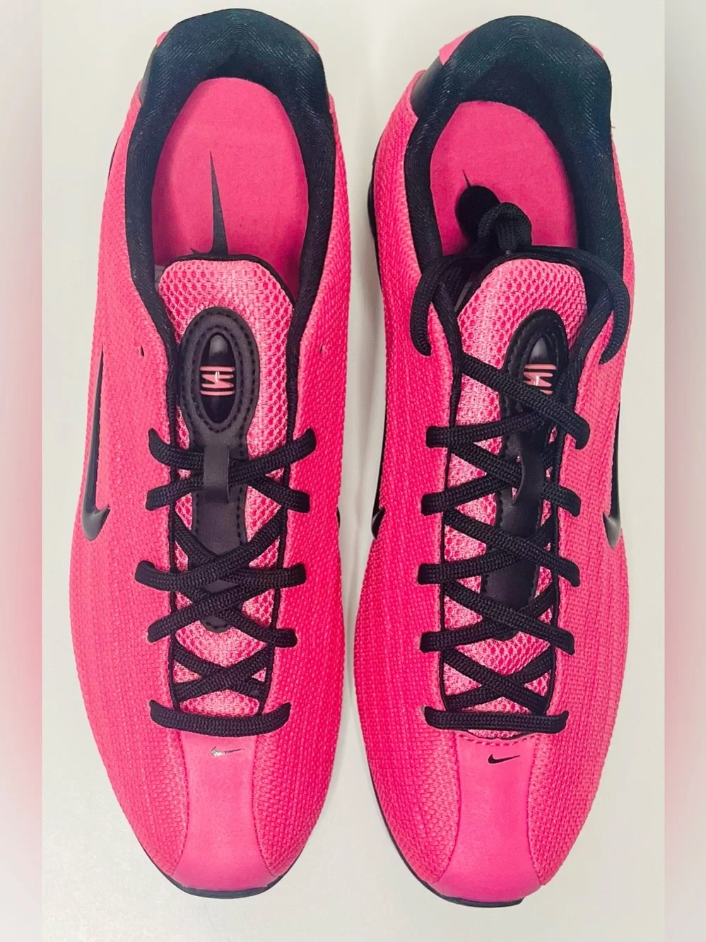 Nike Women’s Shox Pink Running Sneakers with Black Accents